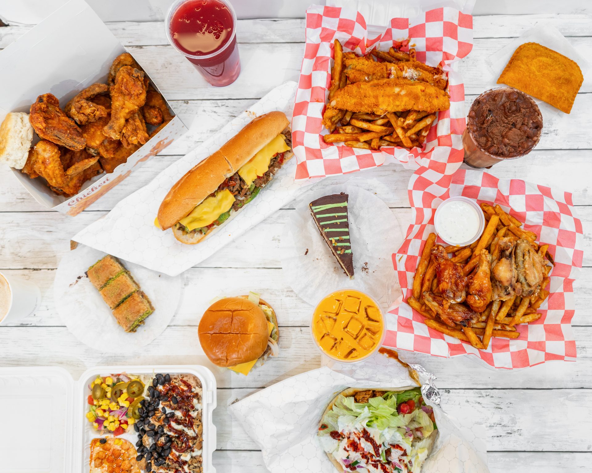 Baklava, bubble tea, and desserts